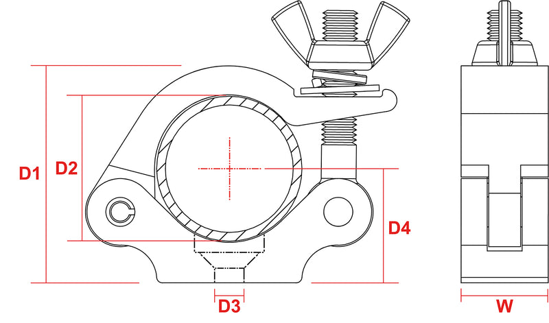 Carica immagine in Galleria Viewer, BEAMZ - BC50-200 Half Coupler Sl 200kg Al.