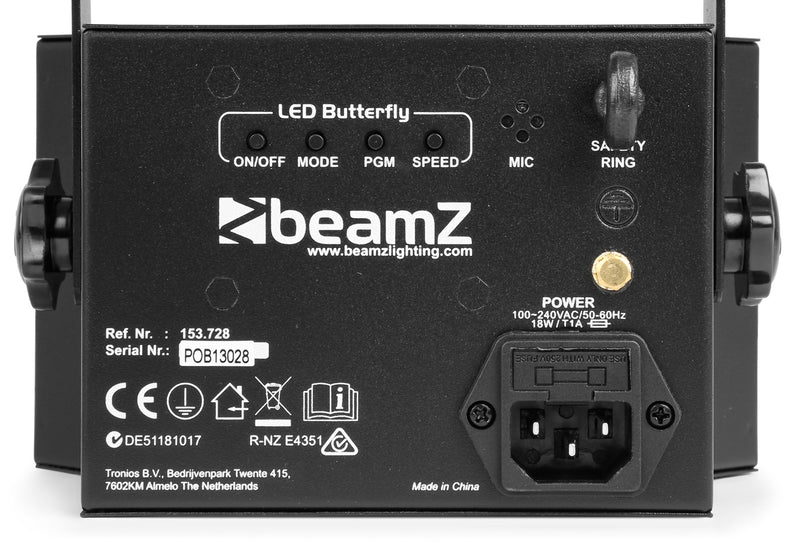 Carica immagine in Galleria Viewer, BEAMZ - LED Butterfly 3x3W RGB, SMD Strobe
