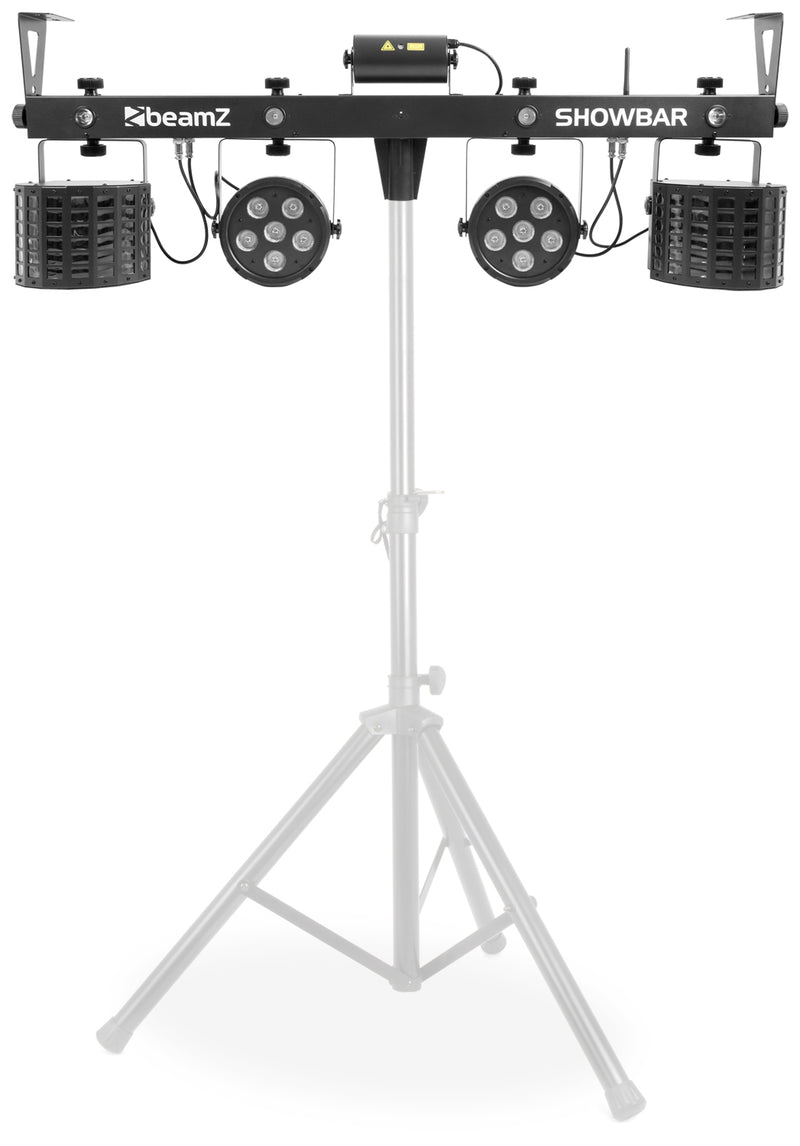 Carica immagine in Galleria Viewer, BEAMZ - ShowBar 2xPAR 6x6in 2xDerby, Laser