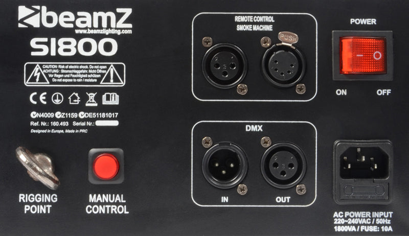 Carica immagine in Galleria Viewer, BEAMZ - S1800 DMX Smokemachine DMX hor/vert