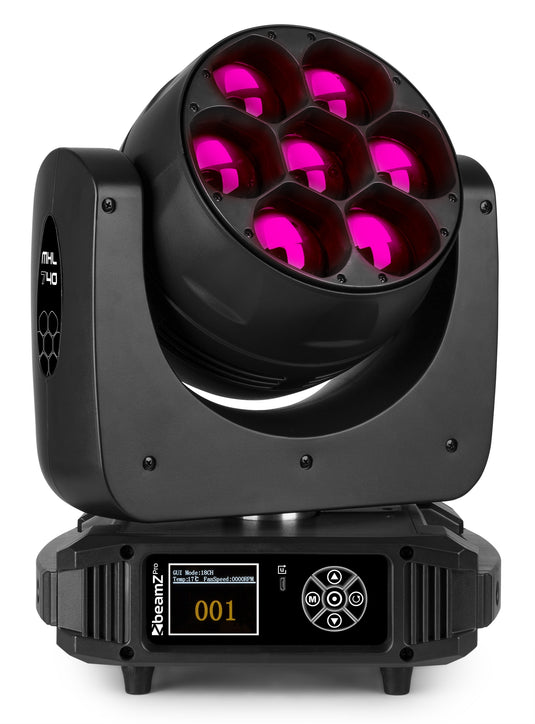 BEAMZ - MHL740 Mov Head Zoom 7x40W 2pcs FC