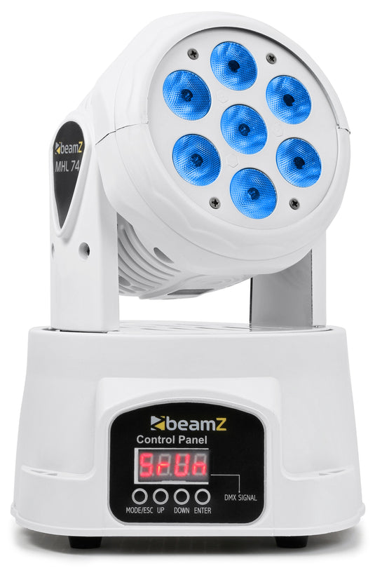 BEAMZ - MHL74 Wash 7x10W QUAD 12chDMX WHITE