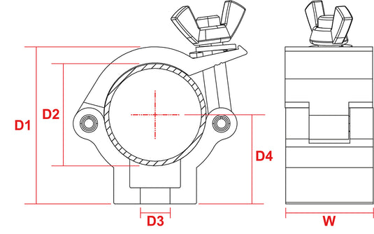 BEAMZ - BC35-75 Half Coupler Sl 75Kg Alum.