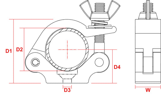 BEAMZ - BC50-200 Half Coupler Sl 200kg Al.