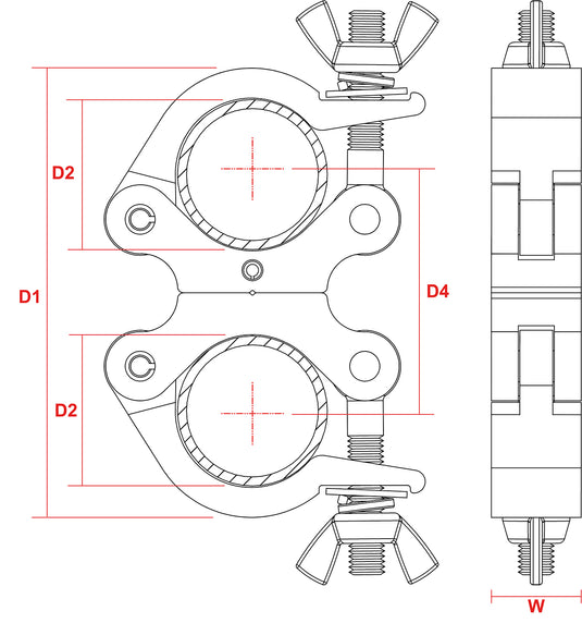 BEAMZ - BC50-200D Swivel Coupler Sl 200kg A