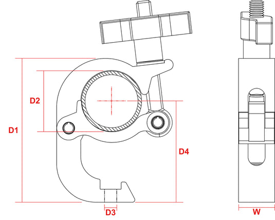 BEAMZ - BC50-250Q Trigger Clamp Sl 250kg Al