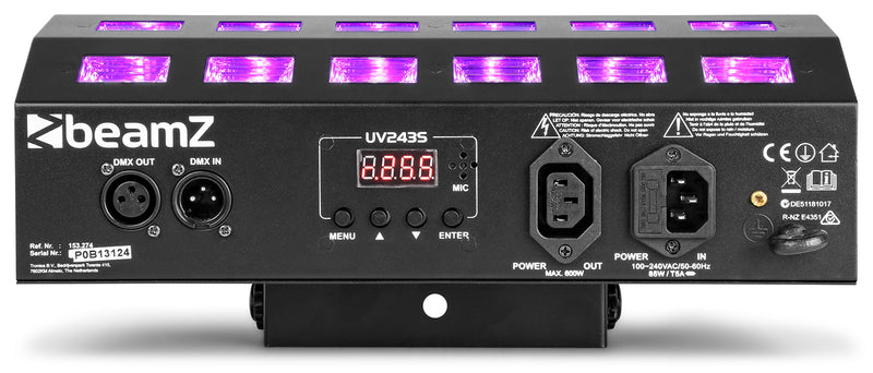 Carica immagine in Galleria Viewer, BEAMZ - Flood24UV 24x3W UV 4 ch, DMX,
