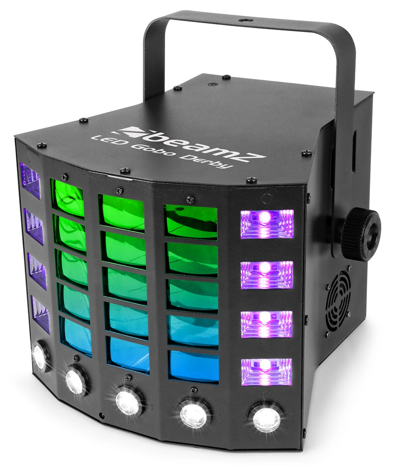Carica immagine in Galleria Viewer, BEAMZ - LED Gobo Derby 21x3W RGBA Strobe UV DMX
