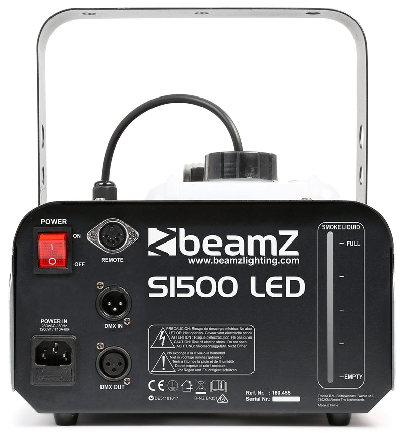Carica immagine in Galleria Viewer, BEAMZ - S1500LED Smokemachine 9x3W RGB DMX
