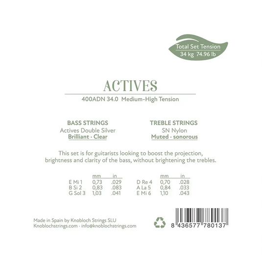 KNOBLOCH - MUTA Actives SN Nylon Full Set TENSIONE MEDIO FORTE ADN 34