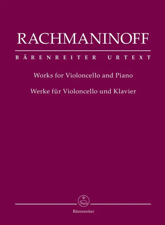 RACHMANINOFF - Works for Violoncello and Piano