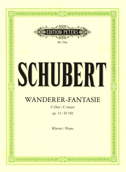 SCHUBERT - Fantasie C-Dur op. 15 D 760 "Wanderer-Fantasie" (November 1822)
