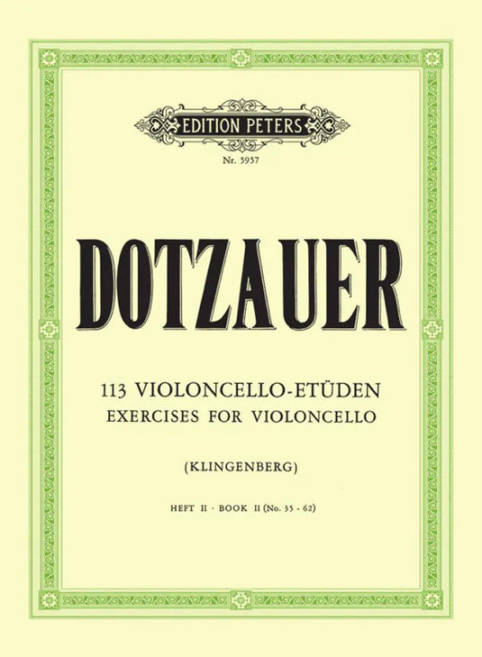 DOTZAUER - 113 Violoncello-Etuden Volume 2