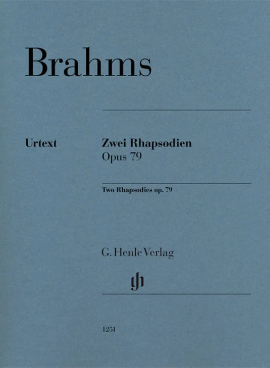 BRAHMS - Two Rhapsodies op. 79