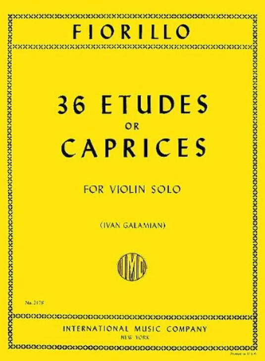 FIORILLO - 36 Etudes or Caprices Violino