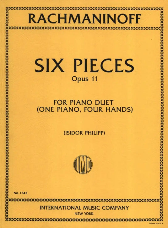 RACHMANINOFF - Six Pieces Op.11 for piano duet