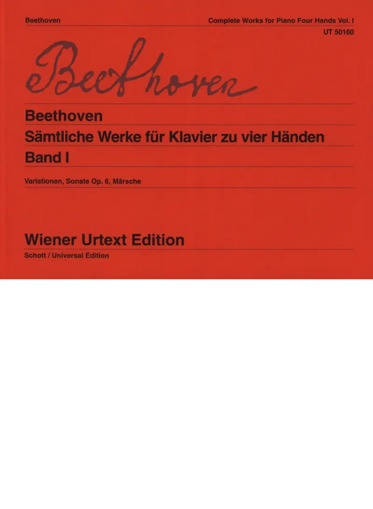 BEETHOVEN - Complete Works For Piano Four Hands