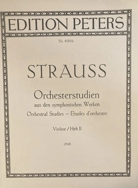 STRAUSS - Orchesterstudien violin vol.2