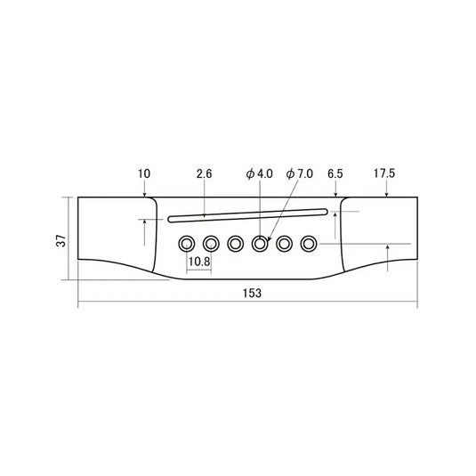 F-2801P – Ponte per chitarra acustica tipo Martin – Palissandro