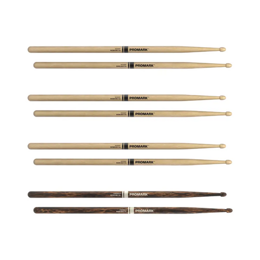 PROMARK Rebound 5A in noce americano, punta acorn in legno, pacchetto da quattro in FireGrain
