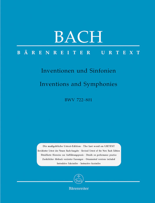 BACH - INVENZIONI A DUE E TRE VOCI - Inventionen und Sinfonien