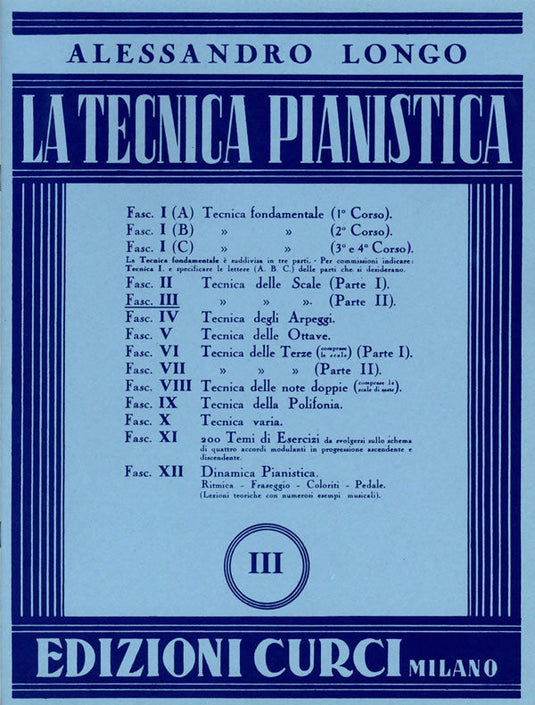 LONGO - La Tecnica Pianistica III