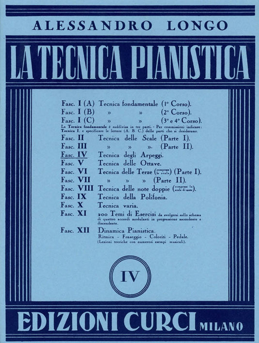 LONGO - La Tecnica Pianistica IV