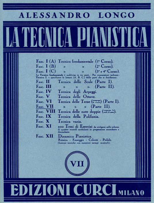LONGO - La Tecnica Pianistica VII