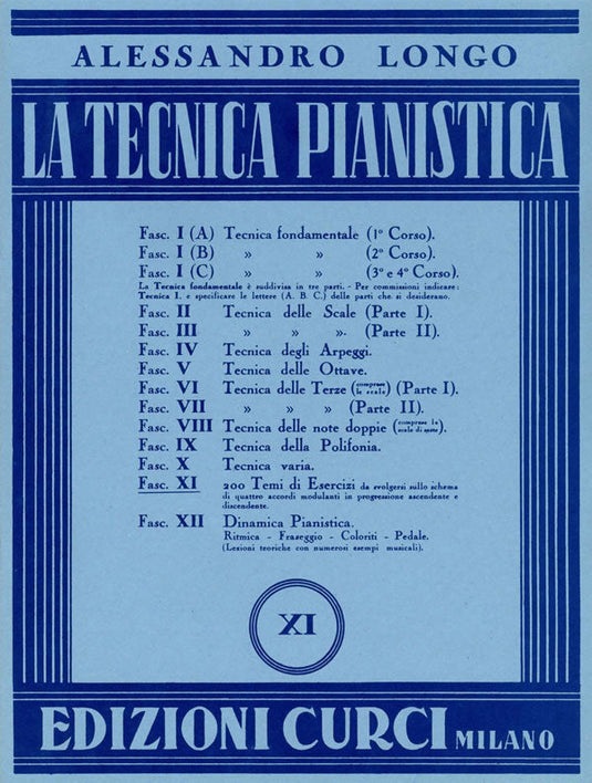 LONGO - La Tecnica Pianistica XI