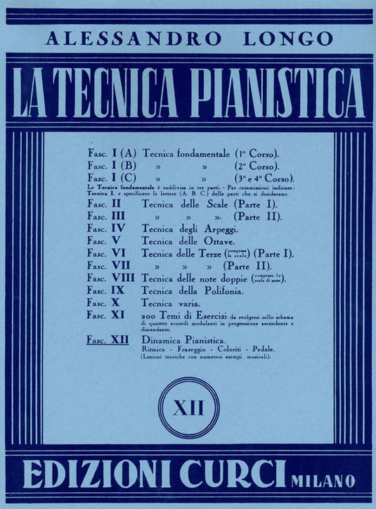 LONGO - La Tecnica Pianistica XII