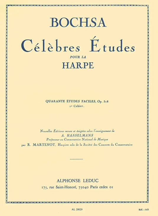 BOCHSA - 40 Etudes Faciles Op. 318 Vol.1