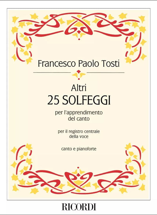TOSTI - Altri 25 Solfeggi- per l'apprendimento del canto