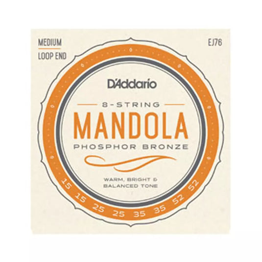 D’ADDARIO EJ76-J76 MANDOLA 15-52 PHOSPHOR BRONZE