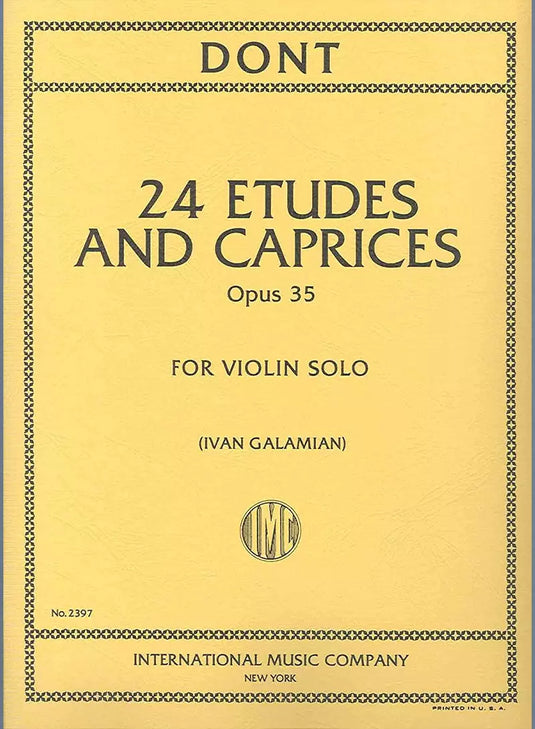 DONT - 24 ETUDES AND CAPRICES OP. 35 (Galamian)