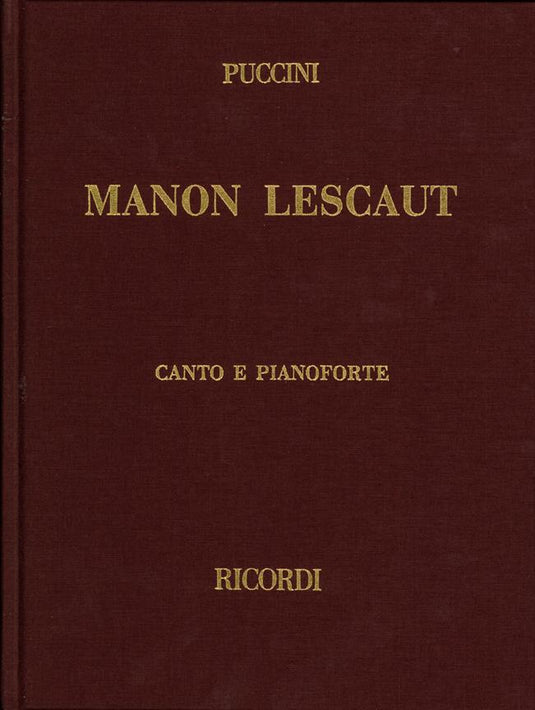 PUCCINI - Manon Lescaut - Hardcover