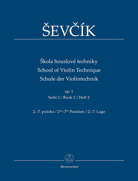 SEVCIK - SCHOOL OF VIOLIN TECHNIQUE OP.1 PARTE 2 (BARENREITER)