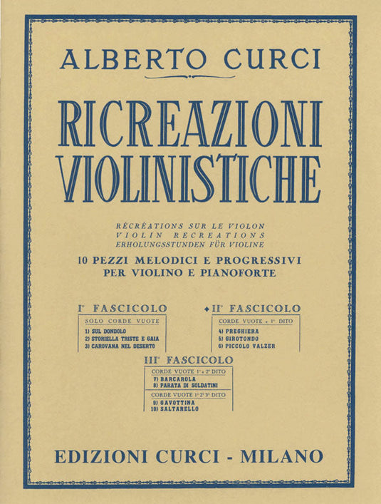 CURCI - Ricreazioni Violinistiche Fascicolo II