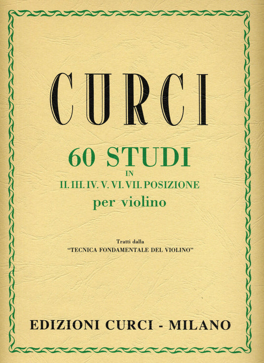 CURCI - 60 Studi in II -III -IV -V -VI -VII Posizione