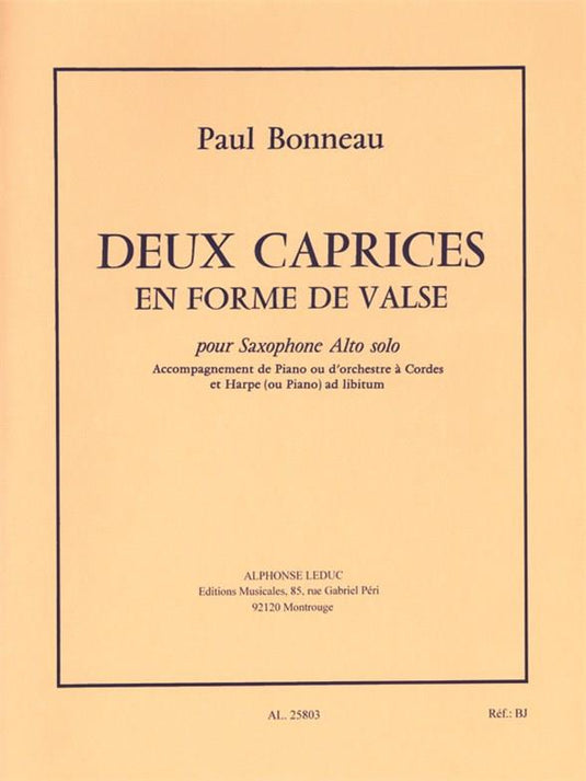 BONNEAU - Deux Caprices en Forme de Valse