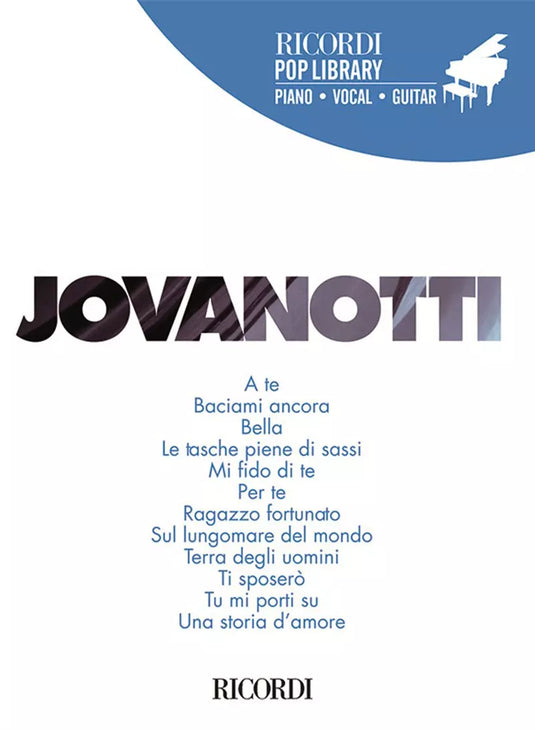 JOVANOTTI - Piano Voce E Chitarra